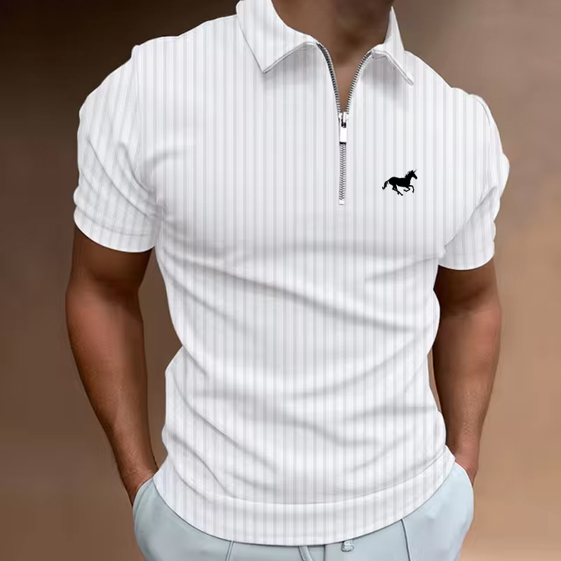 Mens Fashion Quarter Zip - Été hommes chemise de Golf Polo