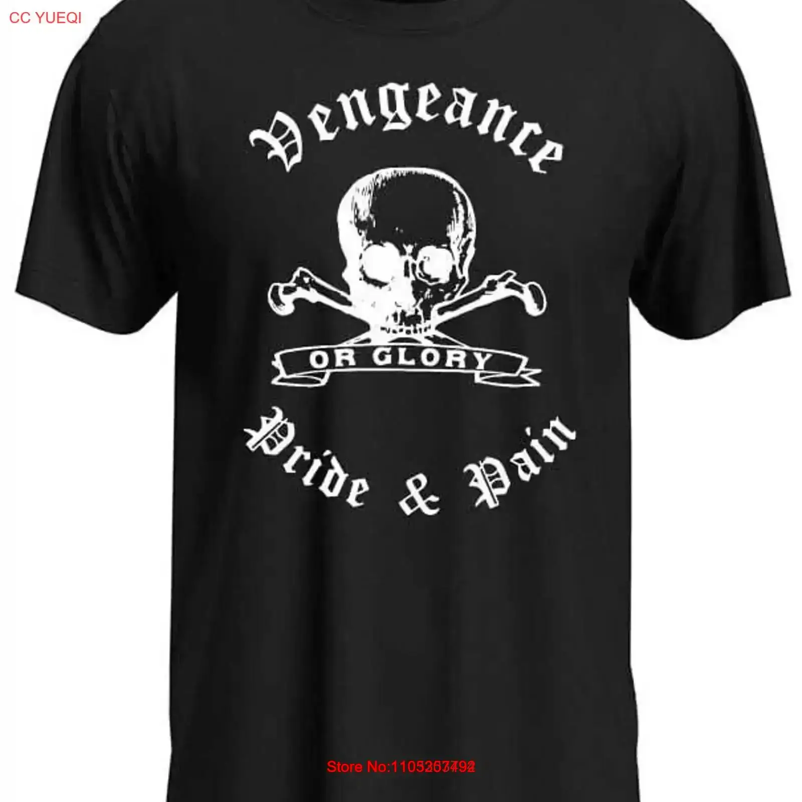 Xl Men'S Fashion - T-shirt noir Vengeance Pride and Pain