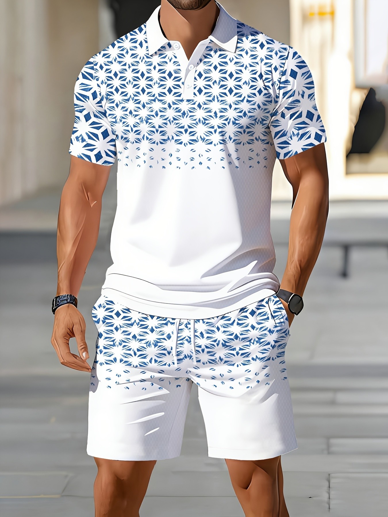 Men'S Fashion Polo Shirt - Ensemble de polos pour hommes américains