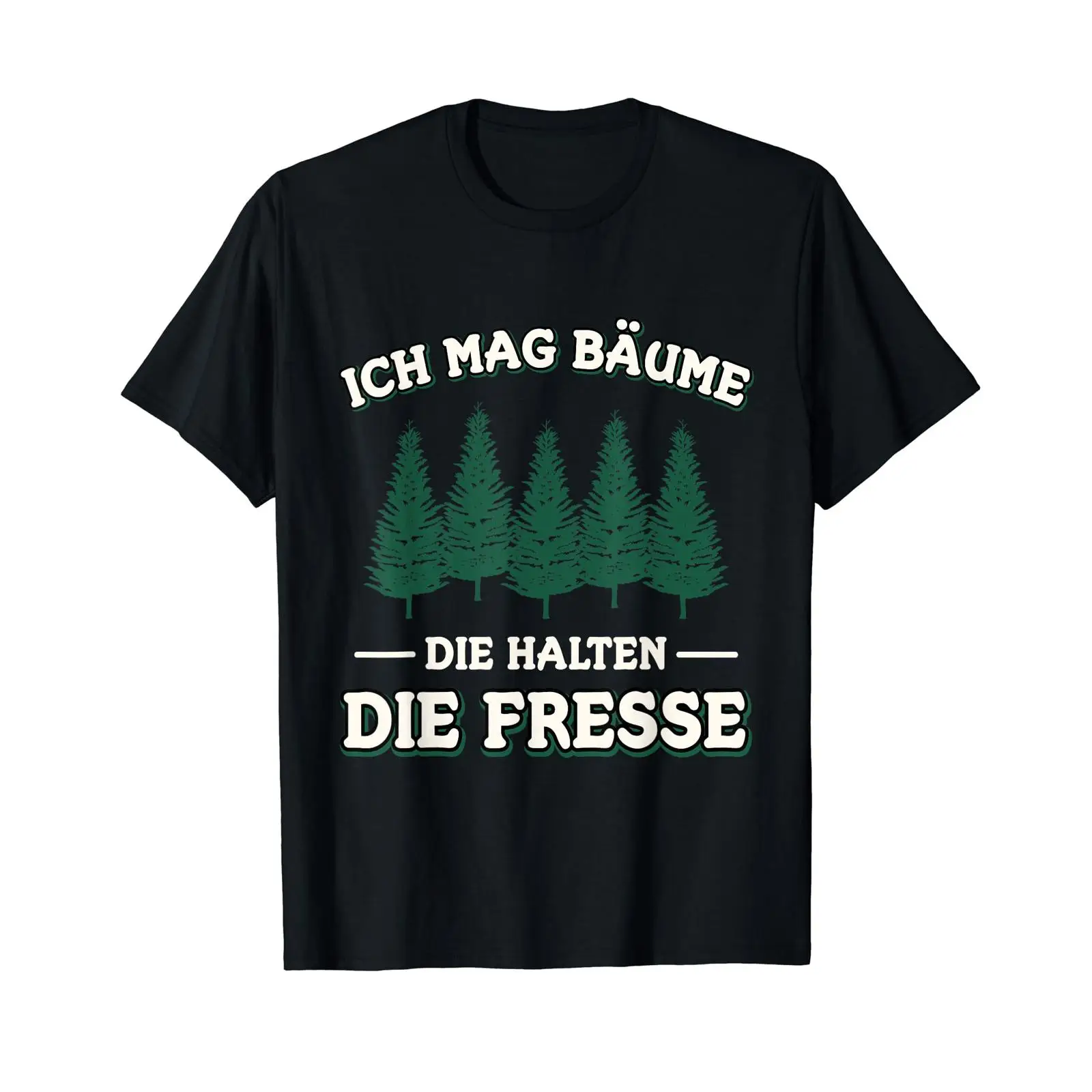 Men'S Fashion Mag - T-shirt avec texte allemand « Wald