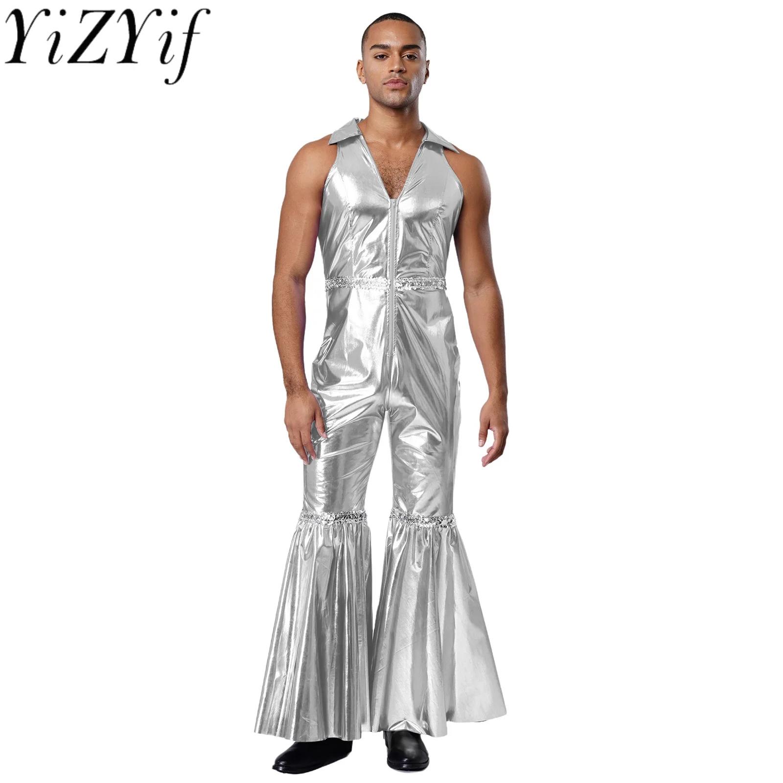Men'S Fashion 70S - Barboteuse de danse de salle de