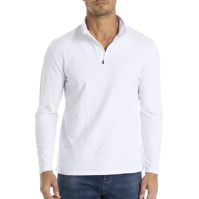 Mens Fashion Quarter Zip - Chemise à manches longues pour hommes,