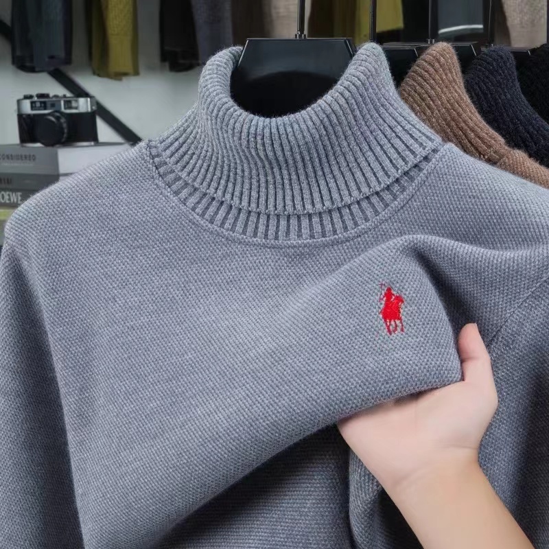 Turtleneck Sweater Men - Pull en velours de marque haut