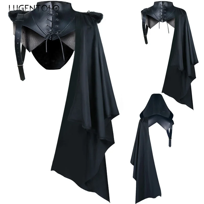 Mens Fashion Poncho - Ponchos à capuche médiévaux pour hommes,