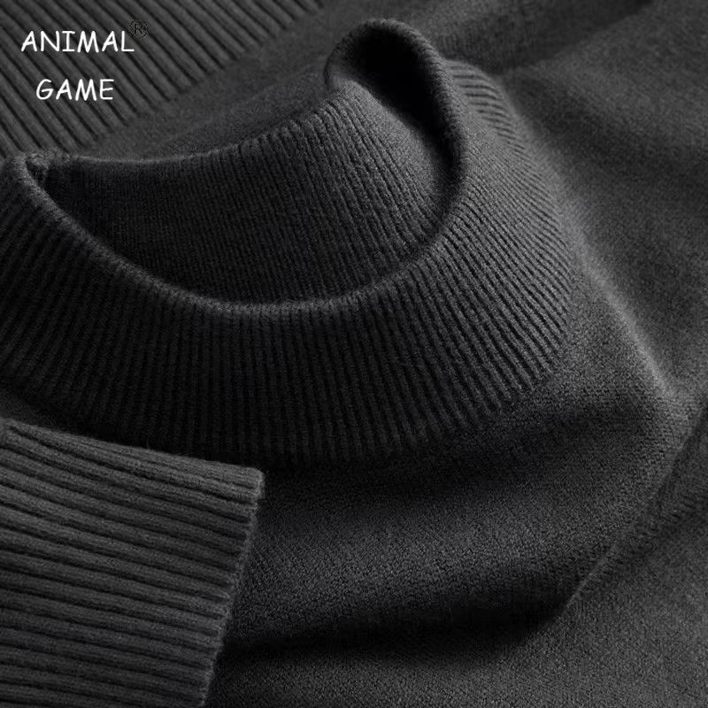 Turtleneck Sweater Men - Hommes décontracté faux col roulé T-Shirts