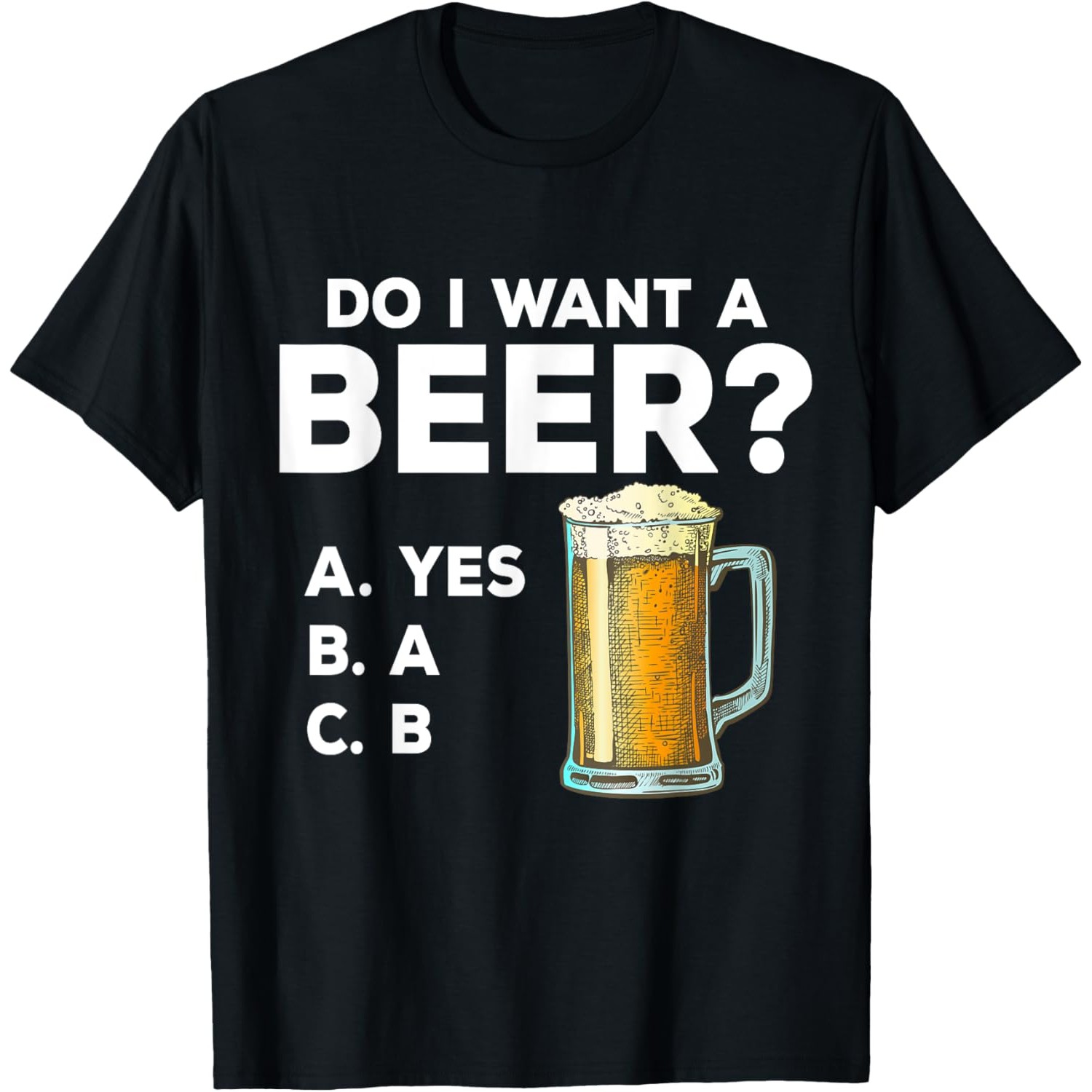 Men'S Fashion Quiz - T-shirt graphique Funny Beer Quiz pour