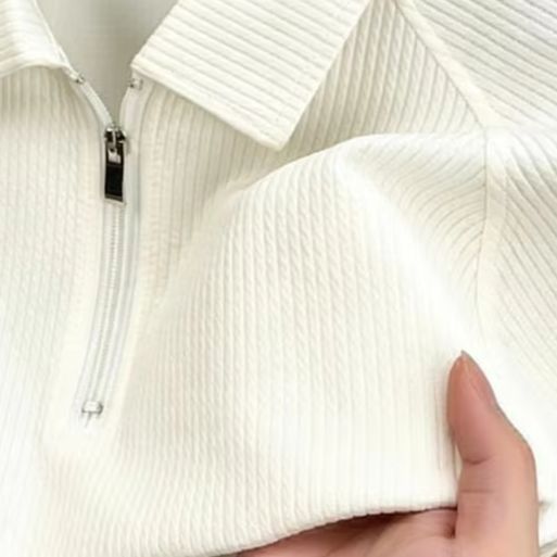 Mens Fashion Quarter Zip - T-shirt Homme 2026 Tendance à Col
