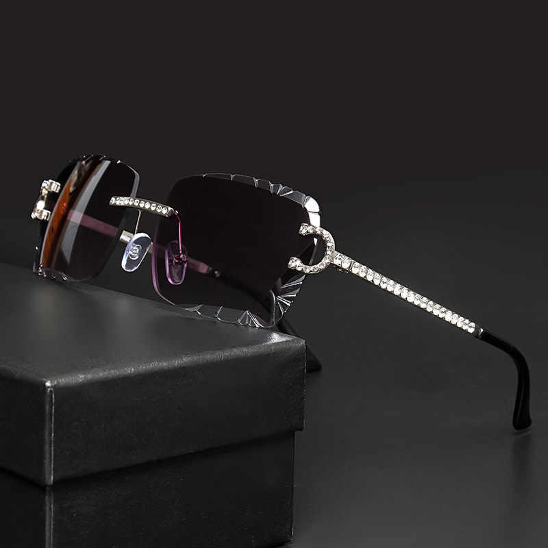 Men'S Fashion Brand - Lunettes de soleil carrées sans monture
