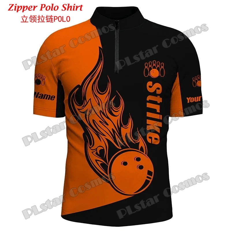 Mens Fashion Quarter Zip - Équipe de Bowling personnalisée 3D partout