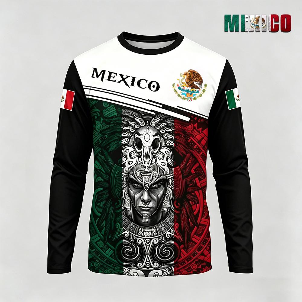 Mens Fashion Mexico - T-shirt à manches longues imprimé sur