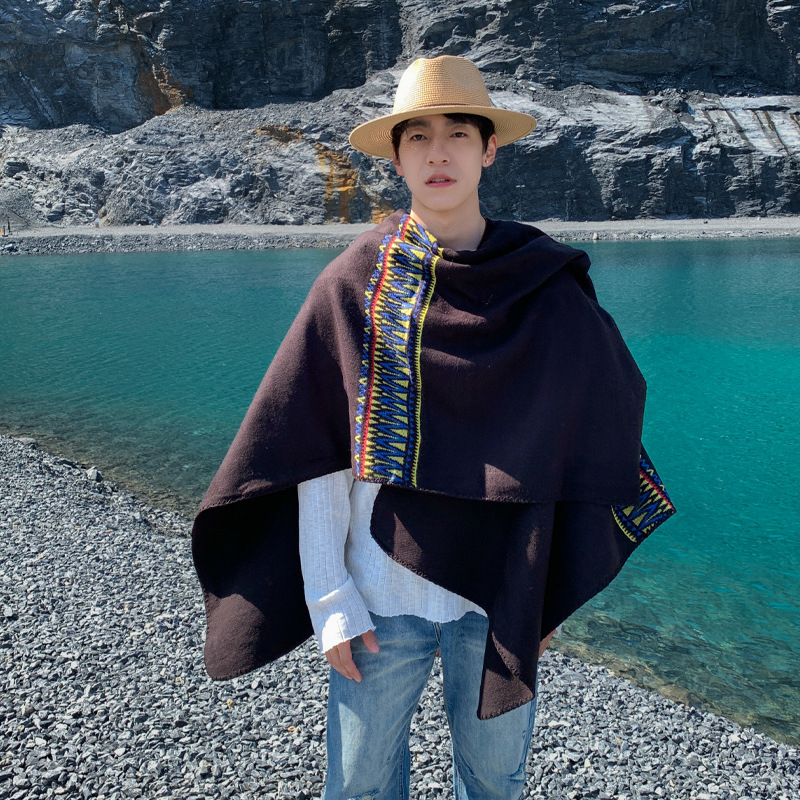Cape pour hommes désert voyage - Mens Fashion Poncho avis et prix