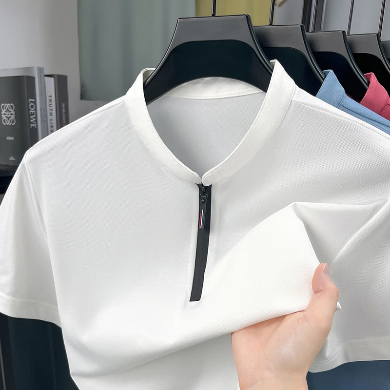 Polo pour homme à manches cour - Mens Fashion Quarter Zip avis et prix