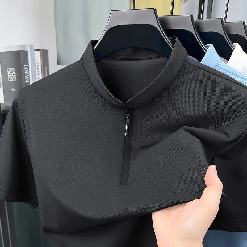 Polo pour homme à manches cour - Mens Fashion Quarter Zip avis et prix