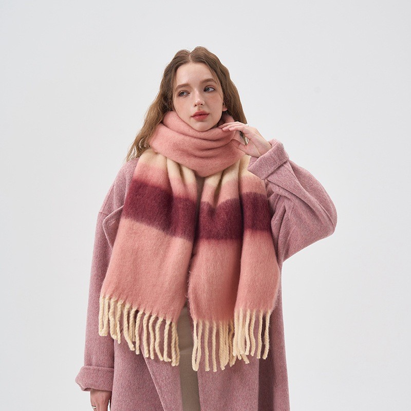 Nouveau hiver arc-en-ciel Plai - Mens Fashion Poncho avis et prix