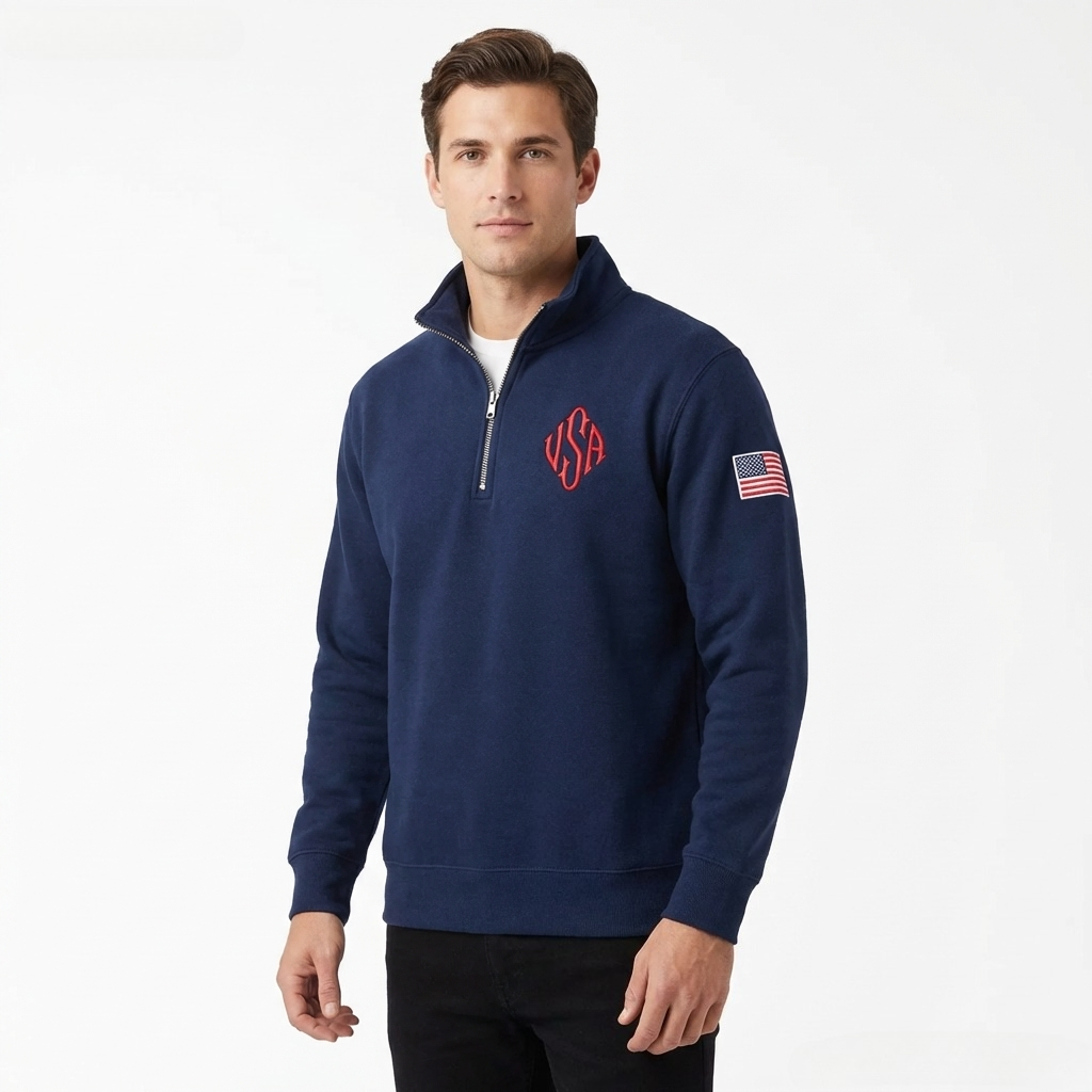 Sweat-shirt à col zippé Y2K bl - Mens Fashion Quarter Zip avis et prix