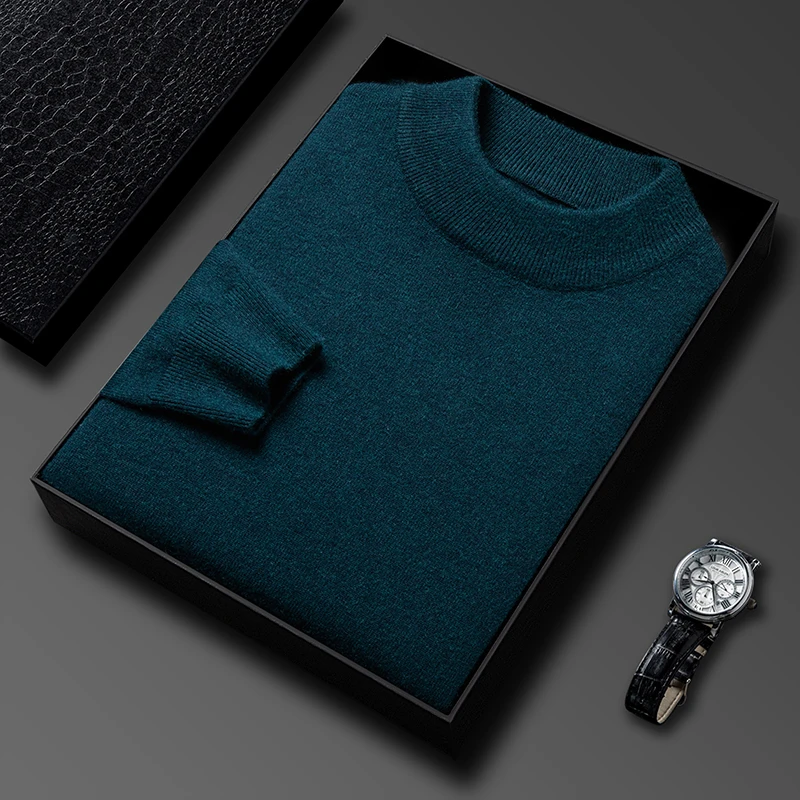 Pull en tricot demi-col roulé  - Turtleneck Sweater Men avis et prix
