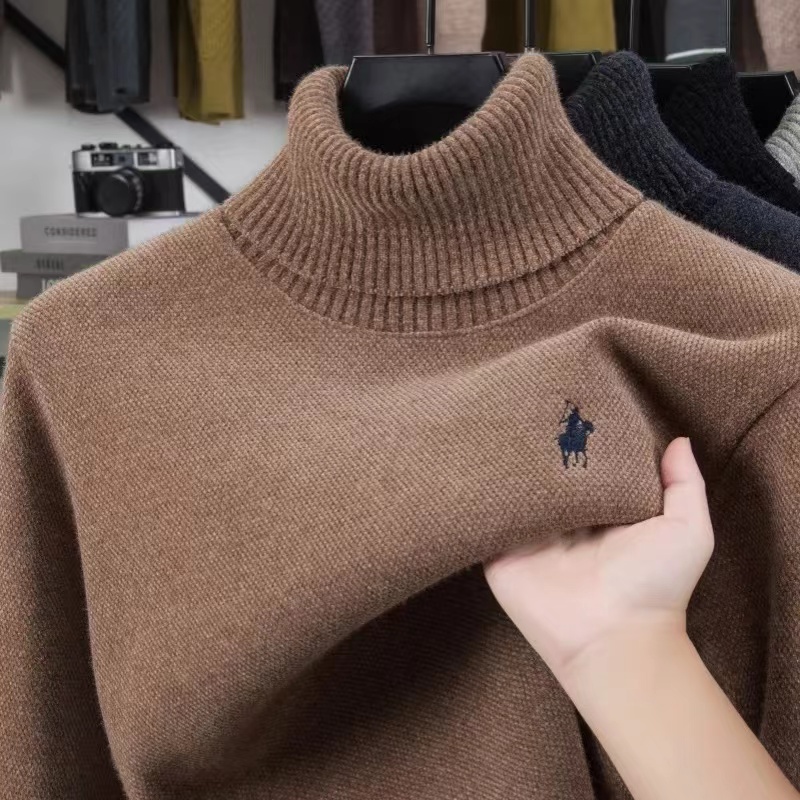 Pull en velours de marque haut - Turtleneck Sweater Men avis et prix