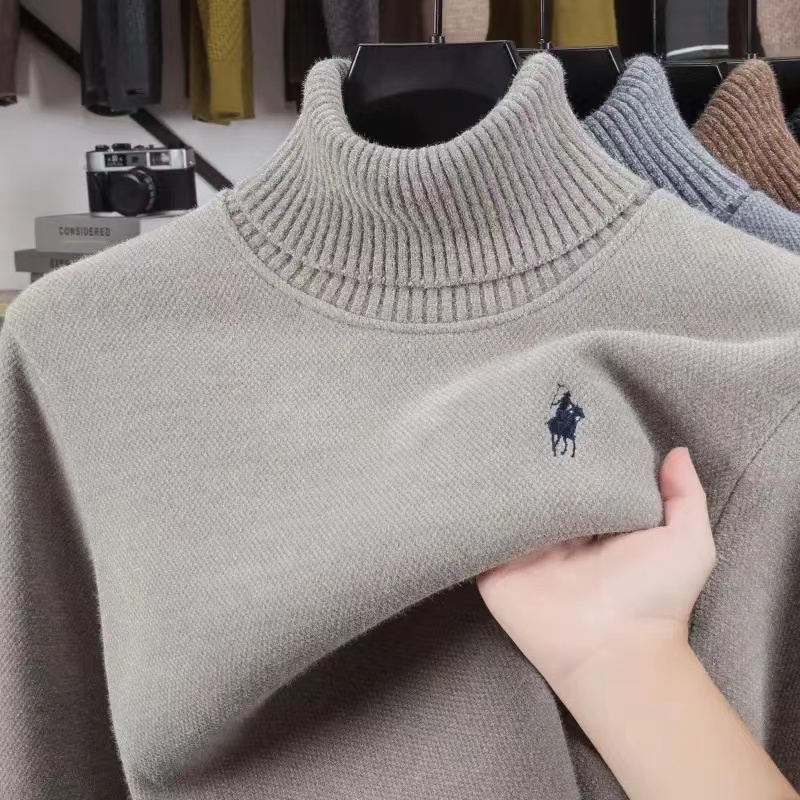 Pull en velours de marque haut - Turtleneck Sweater Men avis et prix