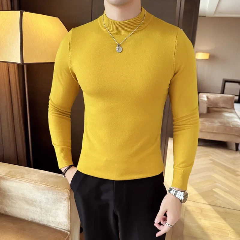 Pull tricoté à manches longues - Turtleneck Sweater Men avis et prix