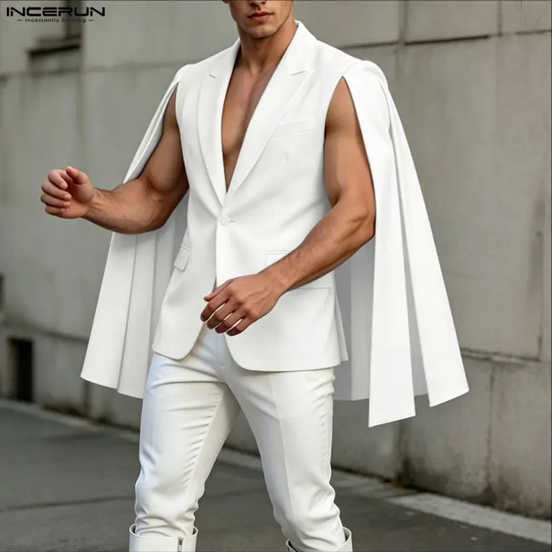 INCERUN Blazer irrégulier pour - Mens Fashion Poncho avis et prix