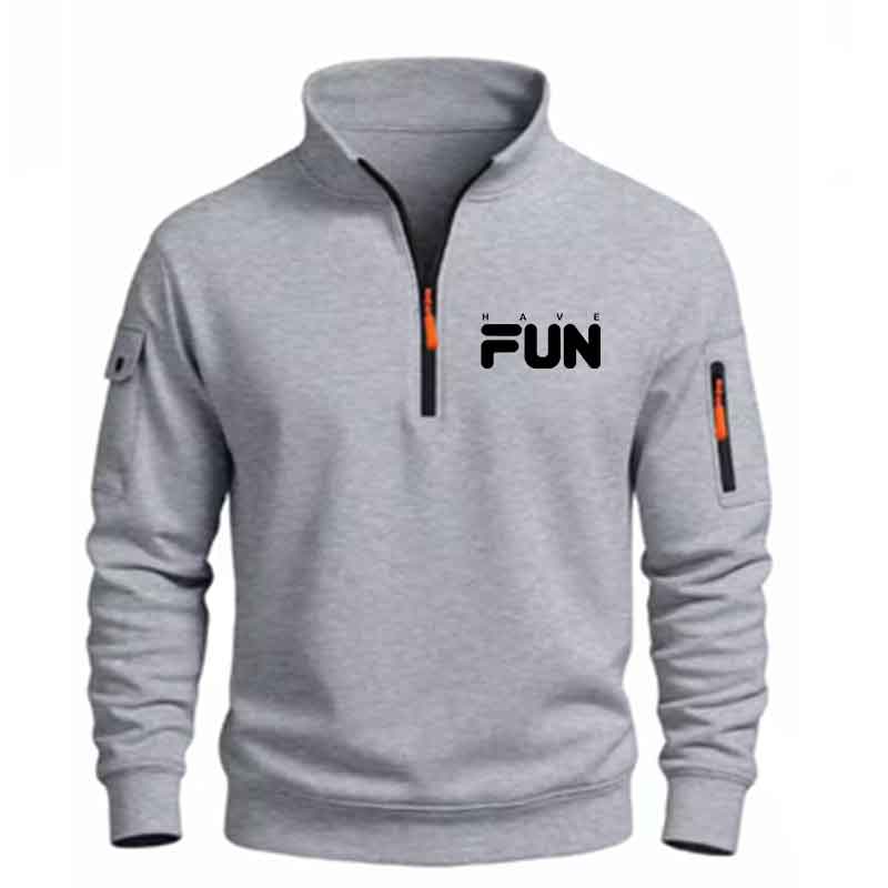 Sweat-shirt homme à fermeture  - Mens Fashion Quarter Zip avis et prix