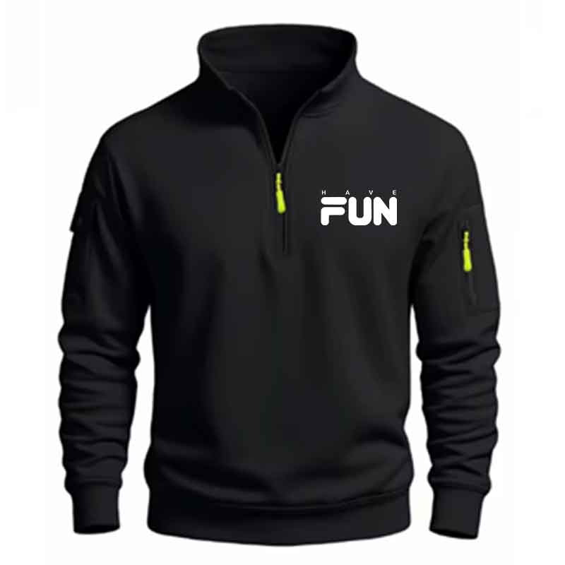 Sweat-shirt homme à fermeture  - Mens Fashion Quarter Zip avis et prix