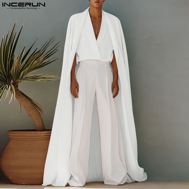 INCERUN hommes chemise de Styl - Mens Fashion Poncho avis et prix