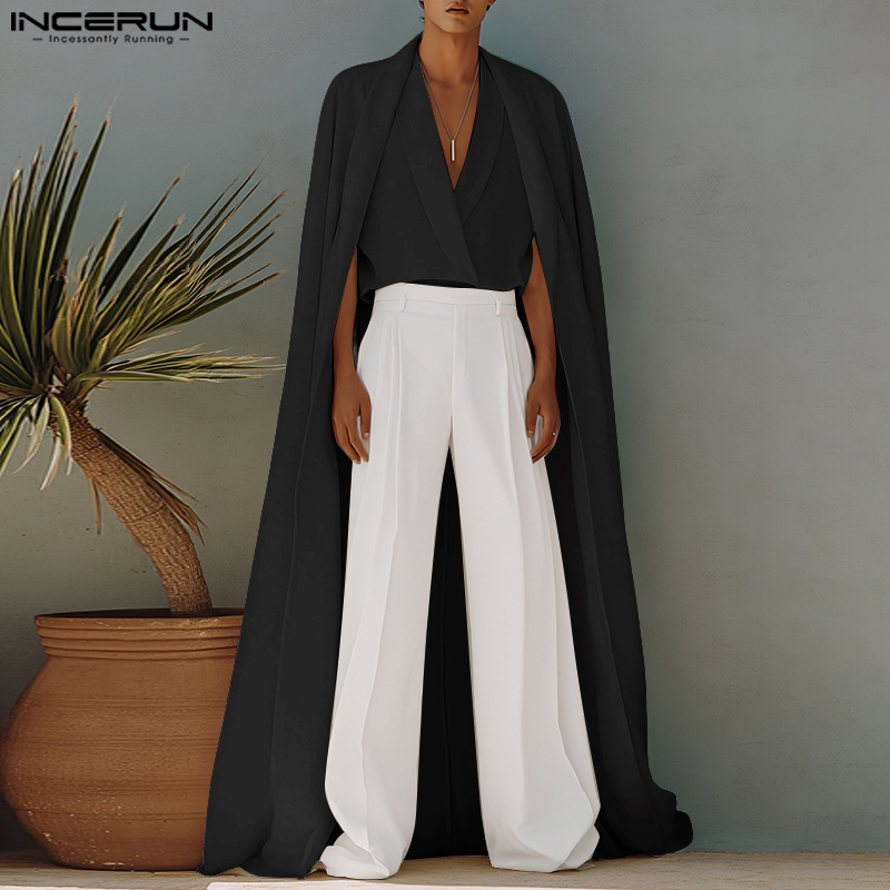 INCERUN hommes chemise de Styl - Mens Fashion Poncho avis et prix