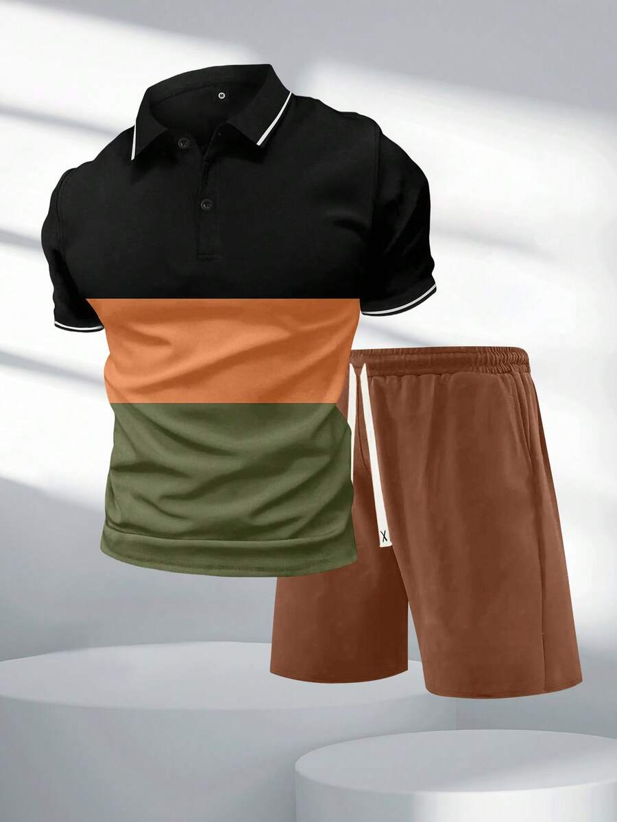 Ensemble polo et short rayés à - Men'S Fashion Polo Shirt avis et prix