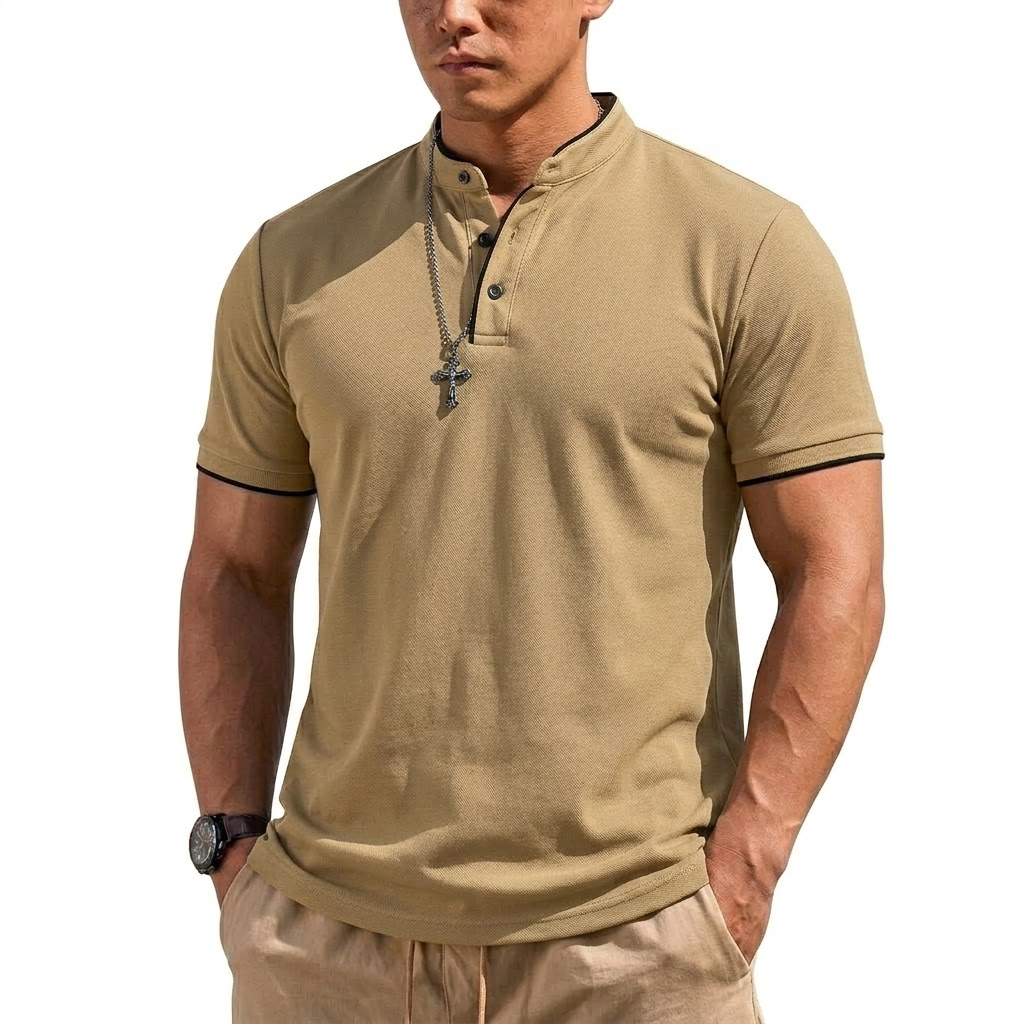 Chemise Henley à manches court - Men'S Fashion Polo Shirt avis et prix