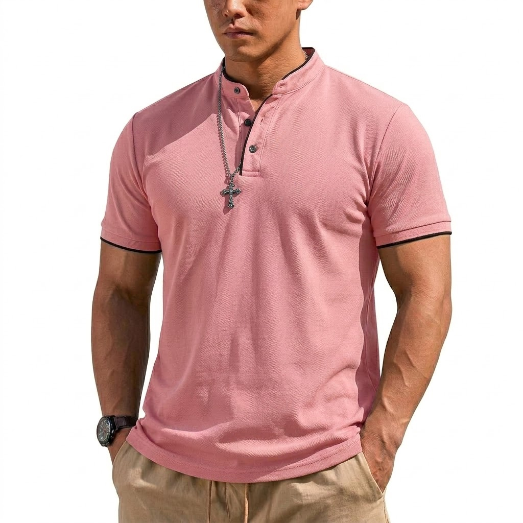 Chemise Henley à manches court - Men'S Fashion Polo Shirt avis et prix