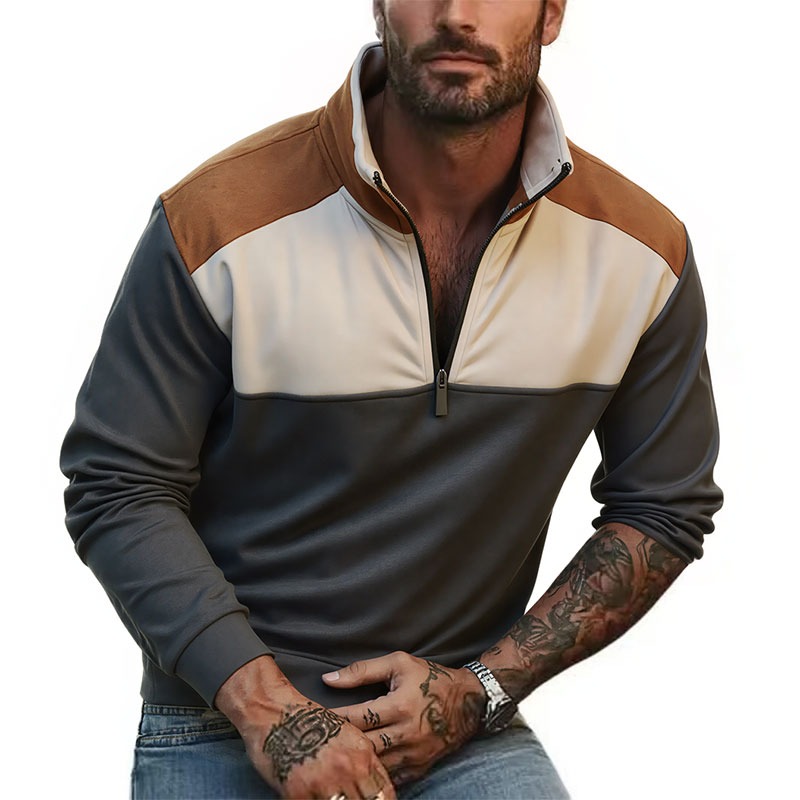 UETEEY hommes quart de fermetu - Mens Fashion Quarter Zip avis et prix