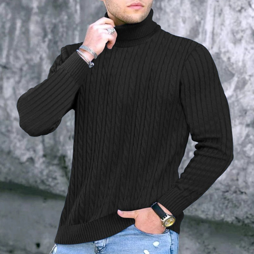 Pull en tricot pour hommes, co - Turtleneck Sweater Men avis et prix