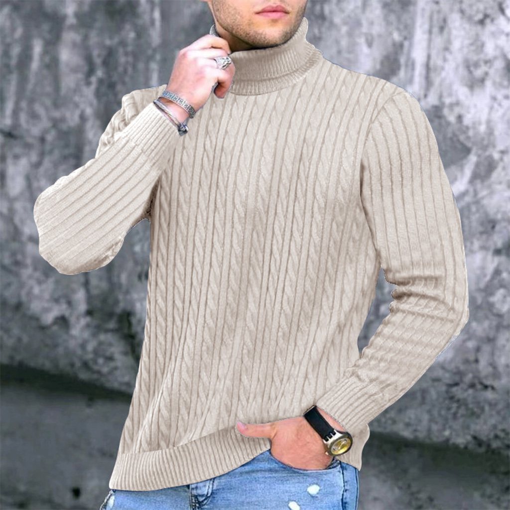 Pull en tricot pour hommes, co - Turtleneck Sweater Men avis et prix