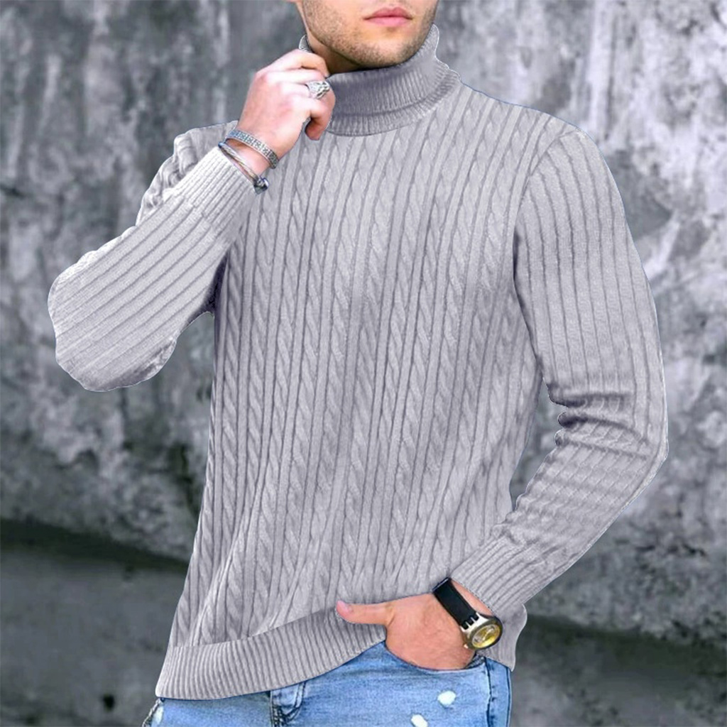 Pull en tricot pour hommes, co - Turtleneck Sweater Men avis et prix