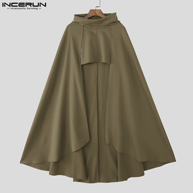 INCERUN hommes Cape couleur un - Mens Fashion Poncho avis et prix