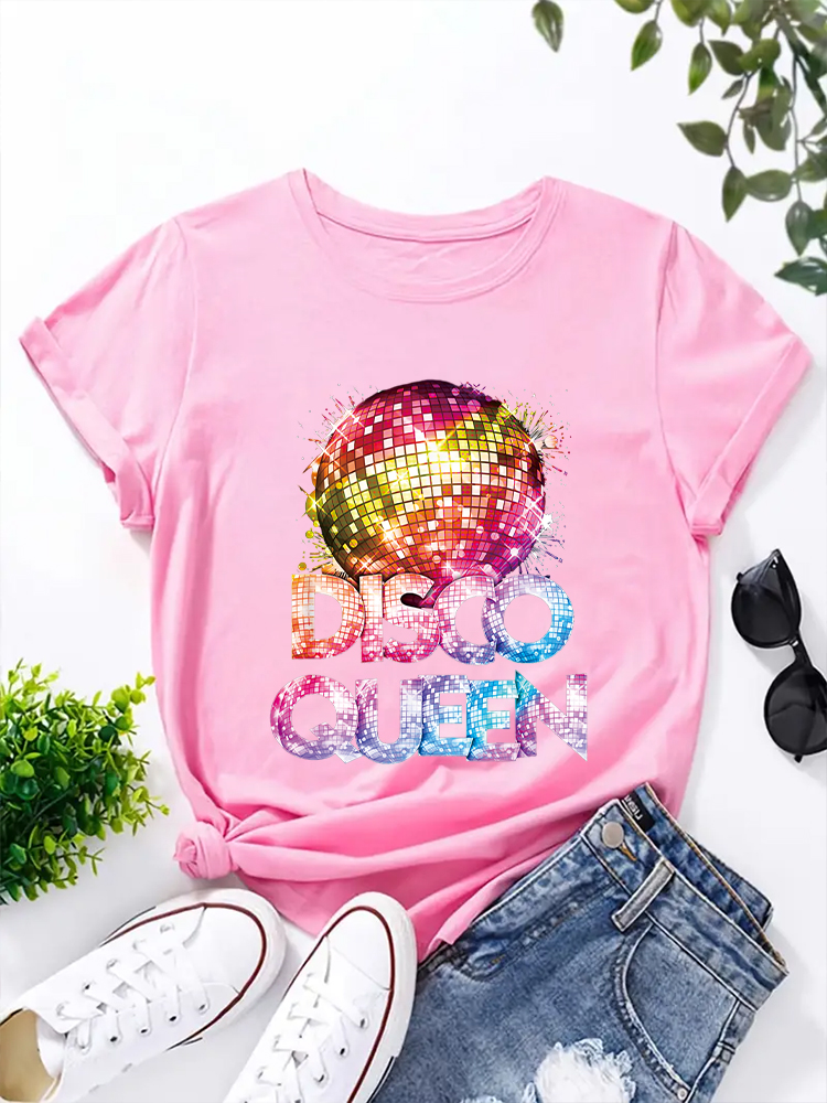 T-shirt à col rond pour femme, - Men'S Fashion 70S avis et prix